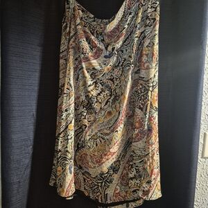 Vince Camuto Multicolor Paisley Maxi Skirt - Black, Gold, Red, Blue